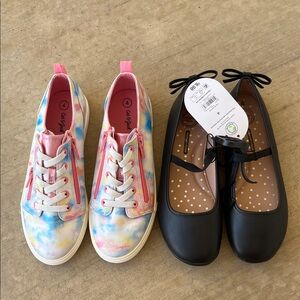 Cat & Jack/ Wonder Nation Kids Colorful Sneakers/Black Dress Shoes